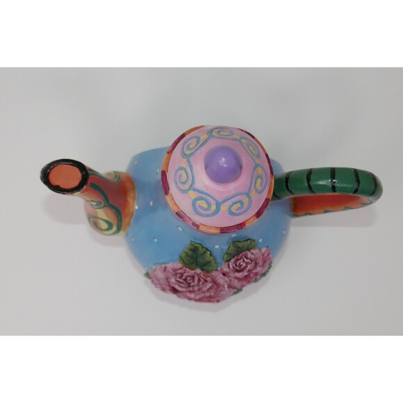 Milson & Louis Floral Design Hand Painted Teapot RARE - Picture 10 of 11